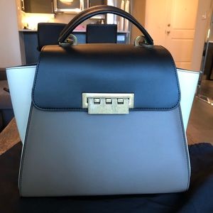 Zac Posen Eartha Iconic Satchel Black/White/Brown